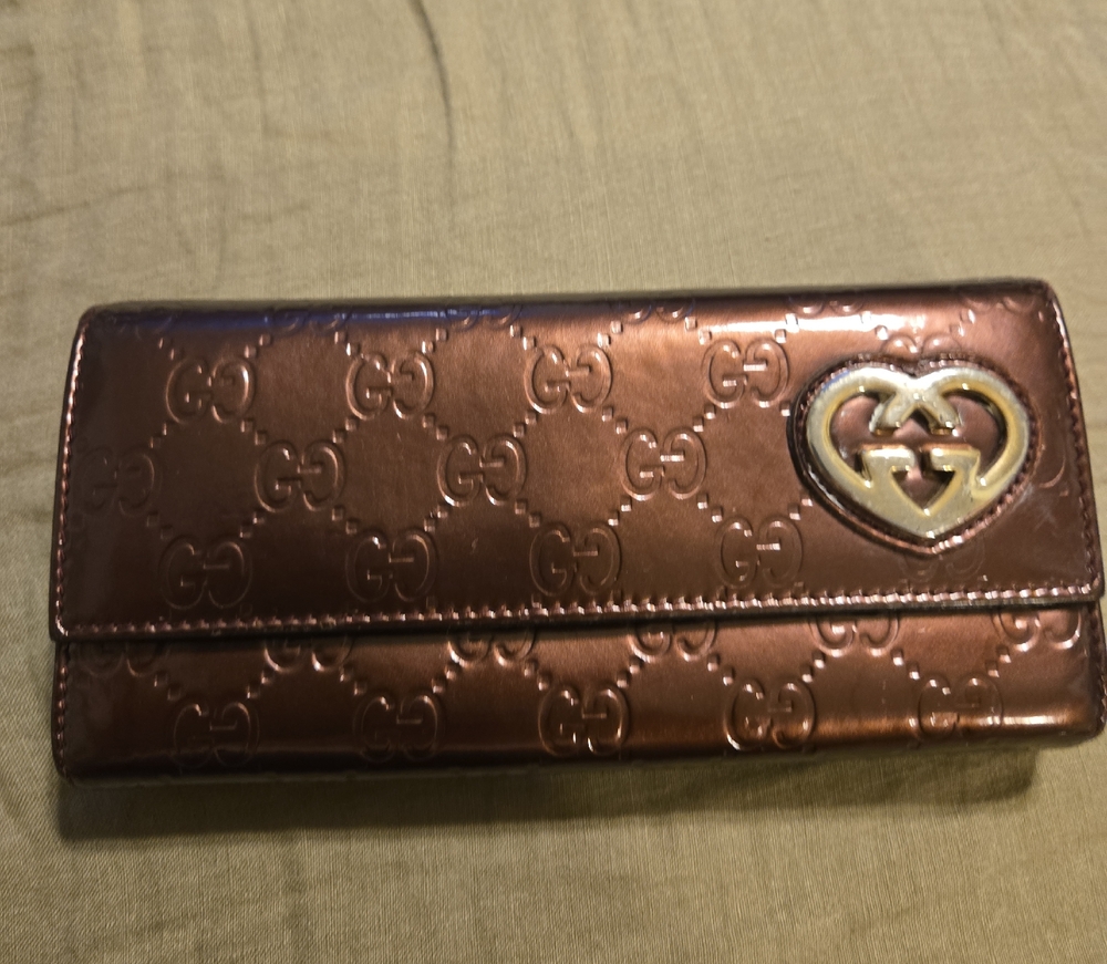 Gucci Brown Quilted Wallet with Iconic GG Monogram